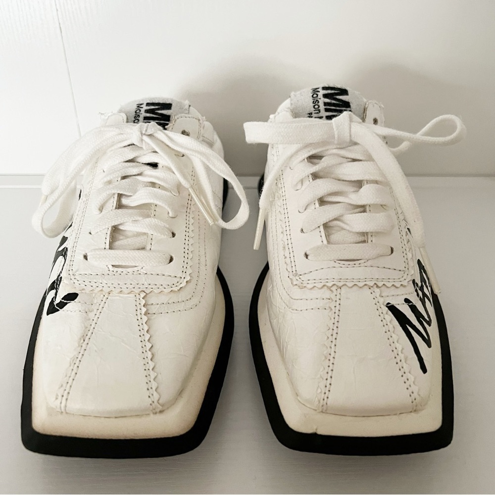 MM6 Maison Margiela White 6 Racer Sneakers - Picture 3 of 11
